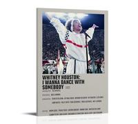 HUYEHEHERRY Whitney Houston Poster Wall Art Canvas Cover Vintage Aesthetic Design Poster Decorative Painting for Living Rooms 20x30inch(50x75cm) Frame-style