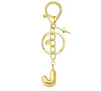 HUYFGDYSA Letter Keychain Gold for Women, Initial Pendant Charms for Bag, Handbag, Purse, Personalized Bubble Keychians Gift, Gold, Medium