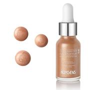 HUYGENS Highlighting Perfecting Elixir - Liquid Highlighter Makeup & Glow Drops - Face & Body Luminiser, Hydrating Serum with Marine Spring Water, Aloe Vera & Pearlescent Pigments - Organic 15 ml