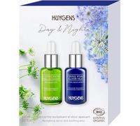 HUYGENS - Night & Day Duo - 2 Organic Serums - 2x15mL - Hyaluronic Acid Concentrate & Elixir Night Concentrate - 100% natural - Vegan - Made in France