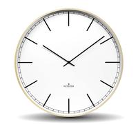 Huygens Wood Wall clock HU17003 - Unisex - 45 cm - Quartz White 45 cm