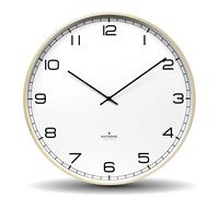 Huygens Wood Wall clock HU17013 - Unisex - 45 cm - Quartz White 45 cm