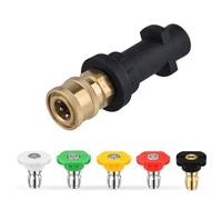 HuYiGGZ Pressure Washer Adapter & Nozzles Connector Fitting Compatible with Karcher/Kärcher K Series K2, K3, K4, K5, K6, K7 High Pressure Washer (Pressure Washer Nozzles&Adapter)