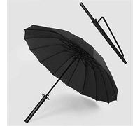 huyiko Samurai Umbrella, Medium, Black/Blue, Dodecagon, Stainless Steel, Alloy Steel, Fabric Canopy, 37 x 2.75 x 2.75 inches
