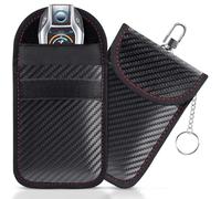 HUYIYUAN Car key case for Mazda 6 Tourer 3 (III) GJ/GL I 2018-2024, small Faraday bag carbon fiber leather keyless go protection car key protection keyless,M