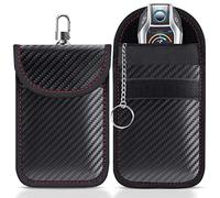 HUYIYUAN Car key case for Mazda MX-30 1 (I) DR I 2021-2024, small Faraday bag carbon fiber leather keyless go protection car key protection keyless,L
