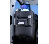 HUYIYUAN PU Leather Car Organizer for Alfa Romeo 145 1994-2002, Backseat Storage Bag Multi-Pocket Kick Mat Seat Protector waterproof Organiser Black