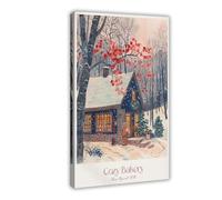 HUYNHTY Cozy Bakery Winter Canvas Poster Bedroom Decor Landscape Decor Gift 20x30inch(50x75cm)
