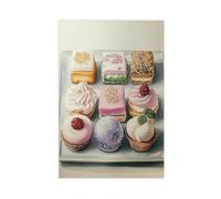 HUYNHTY Delectable Dessert Delights Canvas Poster Bedroom Decor Landscape Decor Gift 12x18inch(30x45cm)