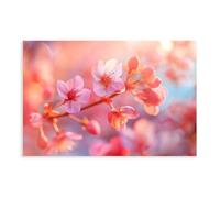 HUYNHTY Floral of Cherry Blossom Close Up Canvas Poster Bedroom Decor Landscape Office Room Decor Gift 12x18inch(30x45cm)