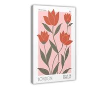 HUYNHTY Flower Market - London Poster, Minimalist Abstract Art Canvas Poster Bedroom Decor Landscape Office Room Decor Gift 20x30inch(50x75cm)