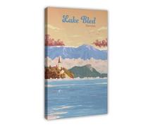 HUYNHTY Lake Bled Poster Canvas Poster Bedroom Decor Landscape Decor Gift 12x18inch(30x45cm)