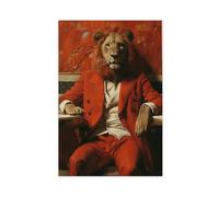 HUYNHTY Lion Art Print Wall Picture Animal Canvas Poster Bedroom Decor Landscape Decor Gift 12x18inch(30x45cm)