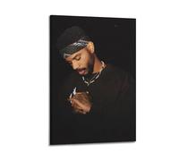 HUYREWHUYUU Bryson Tiller Posters Vintage Poster Decorative Painting Aesthetic Wall Art Canvas Decor for Living Room Bed Room 24x36inch(60x90cm) Frame-style