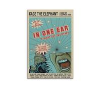 HUYREWHUYUU Cage The Elephant Posters Vintage Poster Decorative Painting Aesthetic Wall Art Canvas Decor for Living Room Bed Room 24x36inch(60x90cm) Unframe-style