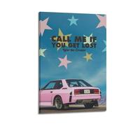 HUYREWHUYUU Call Me If You Get Lost Posters Vintage Poster Decorative Painting Aesthetic Wall Art Canvas Decor for Living Room Bed Room 24x36inch(60x90cm) Frame-style
