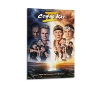 HUYREWHUYUU Cobra Kai Posters Vintage Poster Decorative Painting Aesthetic Wall Art Canvas Decor for Living Room Bed Room 20x30inch(50x75cm) Frame-style