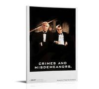 HUYREWHUYUU Crimes And Misdemeanors Posters Vintage Poster Decorative Painting Aesthetic Wall Art Canvas Decor for Living Room Bed Room 20x30inch(50x75cm) Frame-style