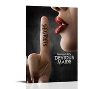HUYREWHUYUU Devious Maids Posters Vintage Poster Decorative Painting Aesthetic Wall Art Canvas Decor for Living Room Bed Room 12x18inch(30x45cm) Frame-style