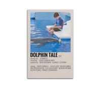 HUYREWHUYUU Dolphin Tale Posters Vintage Poster Decorative Painting Aesthetic Wall Art Canvas Decor for Living Room Bed Room 08x12inch(20x30cm) Unframe-style