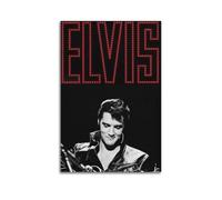 HUYREWHUYUU Elvis Presley Posters Vintage Poster Decorative Painting Aesthetic Wall Art Canvas Decor for Living Room Bed Room 12x18inch(30x45cm) Unframe-style