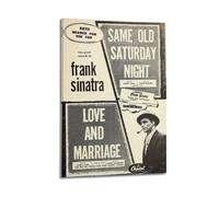 HUYREWHUYUU Frank Sinatra Posters Vintage Poster Decorative Painting Aesthetic Wall Art Canvas Decor for Living Room Bed Room 20x30inch(50x75cm) Frame-style
