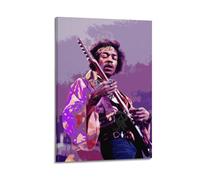 HUYREWHUYUU Jimi Hendrix Posters Vintage Poster Decorative Painting Aesthetic Wall Art Canvas Decor for Living Room Bed Room 12x18inch(30x45cm) Frame-style