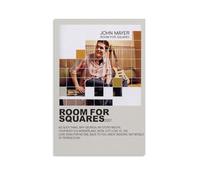 HUYREWHUYUU John Mayer - Room For Squares Posters Vintage Poster Decorative Painting Aesthetic Wall Art Canvas Decor for Living Room Bed Room 24x36inch(60x90cm) Unframe-style