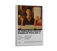 HUYREWHUYUU Le Fabuleux Destin D'Amélie Poulain Posters Vintage Poster Decorative Painting Aesthetic Wall Art Canvas Decor for Living Room Bed Room 16x24inch(40x60cm) Frame-style