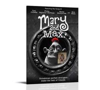 HUYREWHUYUU Mary And Max Posters Vintage Poster Decorative Painting Aesthetic Wall Art Canvas Decor for Living Room Bed Room 08x12inch(20x30cm) Frame-style