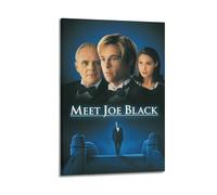 HUYREWHUYUU Meet Joe Black Posters Vintage Poster Decorative Painting Aesthetic Wall Art Canvas Decor for Living Room Bed Room 24x36inch(60x90cm) Frame-style
