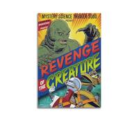 HUYREWHUYUU Revenge of The Creature Posters Vintage Poster Decorative Painting Aesthetic Wall Art Canvas Decor for Living Room Bed Room 08x12inch(20x30cm) Unframe-style