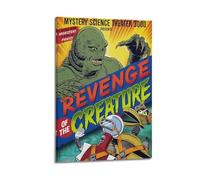 HUYREWHUYUU Revenge of The Creature Posters Vintage Poster Decorative Painting Aesthetic Wall Art Canvas Decor for Living Room Bed Room 08x12inch(20x30cm) Frame-style