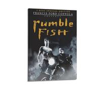 HUYREWHUYUU Rumble Fish Posters Vintage Poster Decorative Painting Aesthetic Wall Art Canvas Decor for Living Room Bed Room 12x18inch(30x45cm) Frame-style