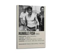 HUYREWHUYUU Rumble Fish Posters Vintage Poster Decorative Painting Aesthetic Wall Art Canvas Decor for Living Room Bed Room 24x36inch(60x90cm) Frame-style