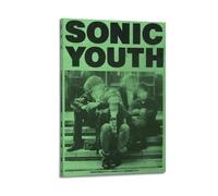 HUYREWHUYUU Sonic Youth Posters Vintage Poster Decorative Painting Aesthetic Wall Art Canvas Decor for Living Room Bed Room 20x30inch(50x75cm) Frame-style