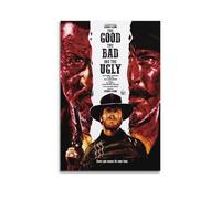 HUYREWHUYUU The Good The Bad And The Ugly Posters Vintage Poster Decorative Painting Aesthetic Wall Art Canvas Decor for Living Room Bed Room 08x12inch(20x30cm) Unframe-style
