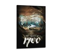HUYREWHUYUU The Legend of 1900 Posters Vintage Poster Decorative Painting Aesthetic Wall Art Canvas Decor for Living Room Bed Room 08x12inch(20x30cm) Frame-style