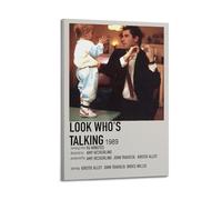 HUYRYRRHT Look Who's Talking Posters Aesthetic Wall Art Canvas Poster Vintage Poster Decorative Painting Living Room Bed Room Decor24x36inch(60x90cm) Frame-style