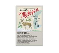HUYRYRRHT Sufjan Stevens Album Michigan Posters Aesthetic Wall Art Canvas Poster Vintage Poster Decorative Painting Living Room Bed Room Decor08x12inch(20x30cm) Unframe-style