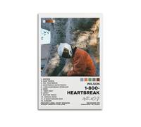 HUYRYRRHT WIL$ON Album 1-800-Heartbreak Posters Aesthetic Wall Art Canvas Poster Vintage Poster Decorative Painting Living Room Bed Room Decor24x36inch(60x90cm) Unframe-style