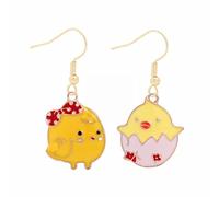 HUYTBYG Cute Bunny Dangling Earrings Happy Easter Egg Carrot Earring Easter Earrings Cute Earrings over Ear Earrings (J, One Size)