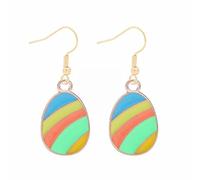 HUYTBYG Cute Bunny Dangling Earrings Happy Easter Egg Carrot Earring Easter Earrings Cute Earrings over Ear Earrings (R, One Size)
