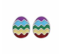 HUYTBYG Cute Bunny Dangling Earrings Happy Easter Egg Carrot Earring Easter Earrings Cute Earrings over Ear Earrings (H, One Size)