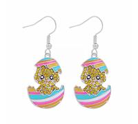 HUYTBYG Cute Bunny Dangling Earrings Happy Easter Egg Carrot Earring Easter Earrings Cute Earrings over Ear Earrings (Z, One Size)