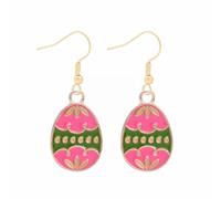 HUYTBYG Cute Bunny Dangling Earrings Happy Easter Egg Carrot Earring Easter Earrings Cute Earrings Rose Dangle Earrings for Women (O, One Size)