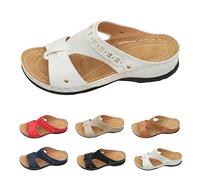 HUYTBYG Womens Ankle Strap Sandals Womens Espadrille Wedge Sandals Hollow Out Lace Sandal Mid Heel Event Occasion Sliders Holiday Summer Slides Open Toe Wedge Sandal Adjustable Buckle Hessian Sliders