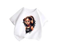 HUYTERTDR Boys T Shirts,Round Neck Short Sleeve Girls Tshirt Clearance,Kids Fashion Casual Cute Print Cotton Tops White