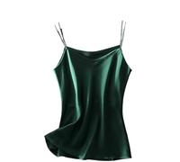 HUYTERTDR Satin Shirt Women Brown