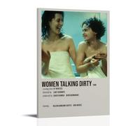 HUYTRGRBRT Women Talking Dirty Poster Wall Art Decorative Canvas Cover Modern Art Painting for Living Room 08x12inch(20x30cm) Frame-style